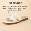 CUSHIONAIRE Voyage Cutout Strap Slides for Women, Slip On Summer Flats, Trendy Footwear, Comfortable Vacation Style Sandals for Women - 2 of 4