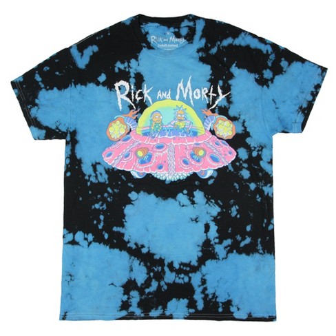Rick And Morty Men s Rick s Space Cruiser Tie dye Graphic Print T shirt s Multicoloured Target