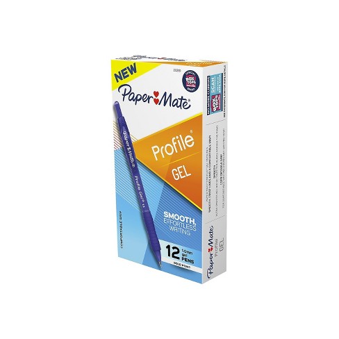 Paper Mate Profile Retractable Ballpoint Pens, Bold (1.4mm), Assorted  Colors, 12 Count
