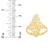 10k Yellow Gold 22.3mm Double Leaf Openwork Filigree Ring - 4 of 4