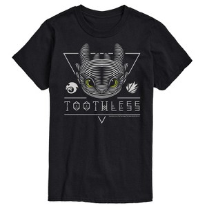 Men's - How to Train Your Dragon - Toothless Line Art Short Sleeve Graphic T-Shirt - 1 of 4
