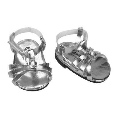 Sophia’s Metallic Flat Dress Shoes for 18” Dolls, Silver