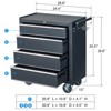 Karl Home 4 -Drawer Steel Bottom Rollaway Chest with Wheels - 3 of 4