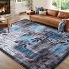 Washable Runner Rug Modern Floral Rug Geometric Runners Grey Hallway Runner Carpet Soft Low-Pile Bathroom Mat Laundry Hallway - 2 of 4