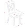 East West Furniture,Boston X-Back dining chair with Faux Leather Fabric Seat Set of 2 - 3 of 3