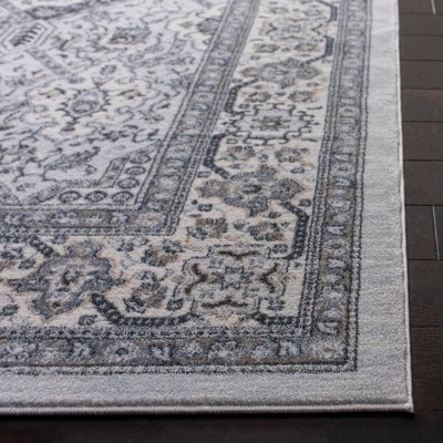 Isabella Cream and Light Grey Synthetic Hand-knotted Area Rug