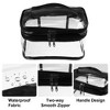 Unique Bargains Double Layer Makeup Bag Cosmetic Travel Bag Case Make Up Organizer Bag Clear Bags for Women 1pcs - 3 of 4