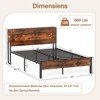 Costway Full Bed Frame with LED Lights Storage Headboard Power Outlets Strong Metal Support - 3 of 4