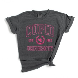Simply Sage Market Women's Cupid University Short Sleeve Garment Dyed Tee - 1 of 3