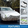 Unique Bargains Front Half Car Cover Waterproof Outdoor Half Cover 210D Silver Tone - 3 of 4
