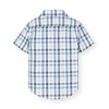 Hope & Henry Boys' Seersucker Short Sleeve Button Down Shirt (Tonal Blue Seersucker Check, 3-6 Months) - 4 of 4