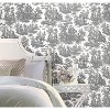 RoomMates Country Life Toile Peel & Stick Wallpaper Gray: Removable Vinyl, Self-Adhesive, Smooth Finish, 28 Sq Ft Coverage - 4 of 4