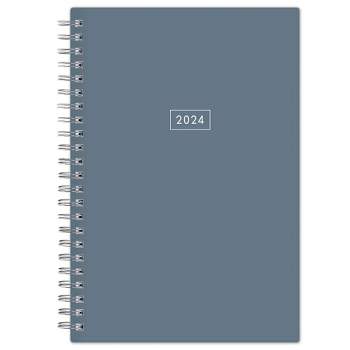 Blue Sky 2024 Planner Weekly/Monthly 8"x5" Solid Blue Wirebound