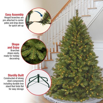 6.5' Green Pine Artificial Christmas Tree with Clear Lights