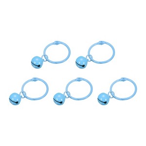 Unique Bargains Stainless Steel DIY Christmas Decoration Pet Bells Keyrings 5 Pcs - 1 of 3