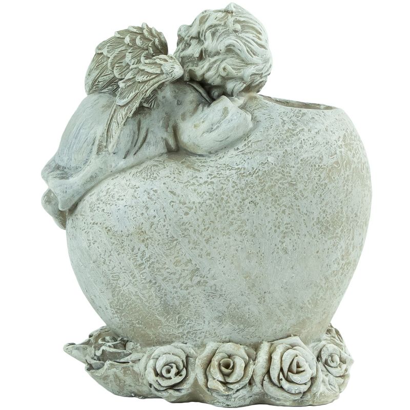 Northlight 6.5" Religious "In Loving Memory" Sleeping Angel Bereavement Outdoor Patio Garden Statue - Gray, 5 of 6