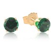 Pompeii3 1Ct TW Emerald Studs in 14k White or Yellow Gold - 2 of 4