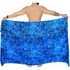 LA LEELA Men's Sarong Beach Cover Up Swimwear One Size Lapis Floral - 2 of 4