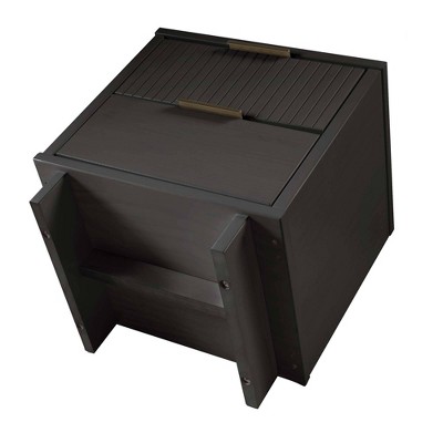Granville Dark Grey Ribbed 2pc Dresser and Nightstand Set