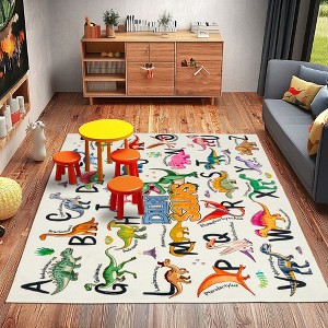 Kids ABC Educational Area Rugs For Kids Boys Girls Kindergarten Decorative Soft Crawling Floor Mats Children's Bedside Rugs - 1 of 4