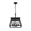 Farmhouse Chandelier Light with 4-Light, Retro Industrial Hanging Light Fixtures With Chain For Dining Room Kitchen Island Living Room (No Light Bulb) - 2 of 4