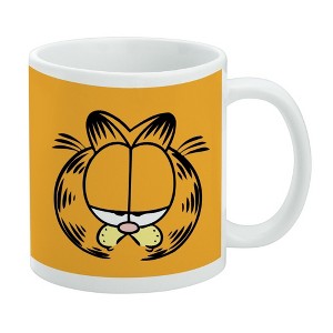 Garfield This IS My Happy Face Ceramic Coffee Mug, Novelty Gift Mugs for Coffee, Tea and Hot Drinks, 11oz, White - 1 of 4