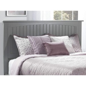 Atlantic Furniture Nantucket King Headboard with Turbo Charger in Grey - 1 of 4