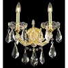 Elegant Lighting Maria Theresa 2 light Gold Wall Sconce Clear Royal Cut Crystal - 2 of 2