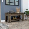 Vynxaria Storage Table Polgon, Extendable Table Shelf, Lower Shelf, Dark Brown Finish - 2 of 4