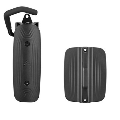 Black Rotating Wall-Mounted Vertical Bike Rack with Tire Stop Tray