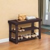 Shoe Rack Bench, 3-Tier Bamboo Shoe Storage Organizer, Entryway Bench, Holds Up to 286 lb, 11.3 x 27.6 x 17.8 Inches, for Entryway Bathroom Bedroom - 4 of 4