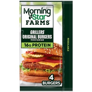 Morningstar Farms Grillers Original Veggie Burger - Frozen - 9oz/4ct - 1 of 4