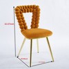 NicBex  Set of 2  Modern Dining Chairs with Plush Cushions,Armless Chairs with Metal Frame  for Kitchen,Living Room - 3 of 4