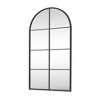 55 In.H X 28 In.W Iron Right Angled Arched Black Window Frame With Hanging Mirror - 4 of 4
