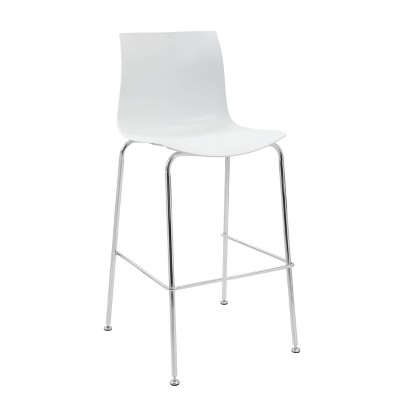 Stool with Chrome Frame White - Boss Office Products