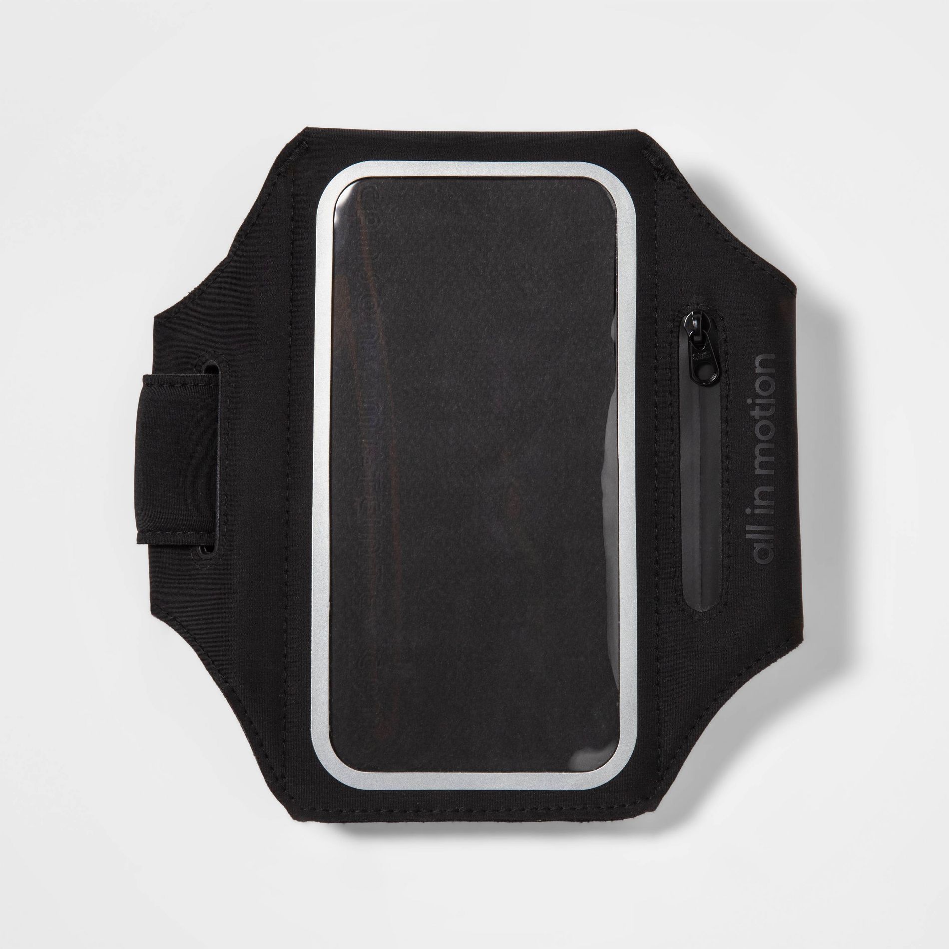 Phone Armband (fits up to 6.1" Phone) Black - All In Motion™: Adjustable Strap, Moisture-Wicking
