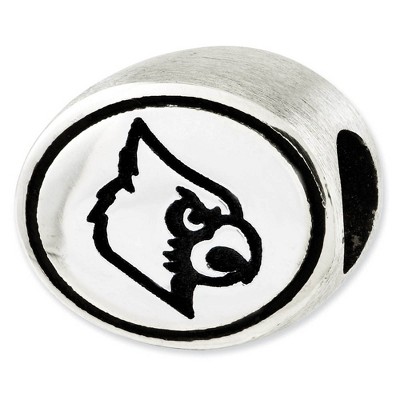 Black Bow Jewelry Sterling Silver Enamel University of Louisville Collegiate Bead Charm