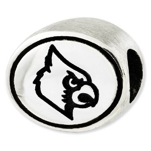 Black Bow Jewelry Sterling Silver Enamel University of Louisville Collegiate Bead Charm - 1 of 3