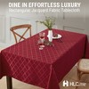 HLC.ME Modena Jacquard Fabric Lattice Tablecloth, Water, Fade, Wrinkle and Stain Resistant Table Cloth - 2 of 4