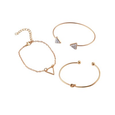 SOHI Women's California Gold The Traid Multi-Layer Bracelet