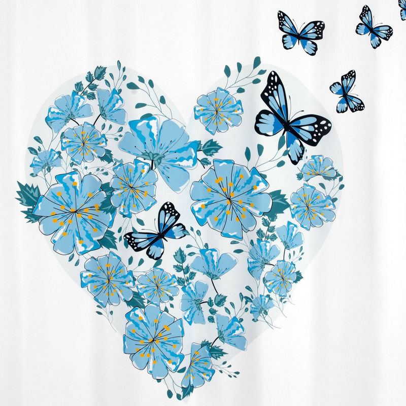 Butterfly Heart Shower Curtain - Allure Home Creations, 4 of 7