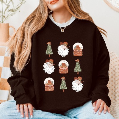 Simply Sage Market Western Santa Snow Globe Sweatshirt