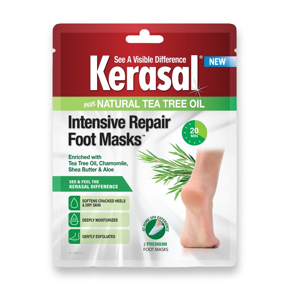 Photos - Shower Gel Kerasal Intensive Repair Foot Mask - 1ct