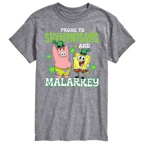 Men's - SpongeBob Squarepants - Prone To Shenanigans And Malarkey Short Sleeve Graphic T-Shirt - 1 of 4