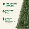 6FT Unlit Artificial Christmas Tree with 490 Tips, PVC Full Branches, Classic Green Holiday Tree with 4-Leg Plastic Stand for Indoor Home Decoration - 4 of 4