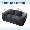 2-Seater Corduroy Loveseat Sofa in a Box, Comfy Deep Seat Boneless Couch, No Assembly - 4 of 4