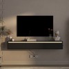 KWPZQEB Floating TV Shelf, 68'' Mounted TV Stand Floating TV Console Media Entertainment with Under Led Lights & Power Outlet for Living Room - 3 of 4