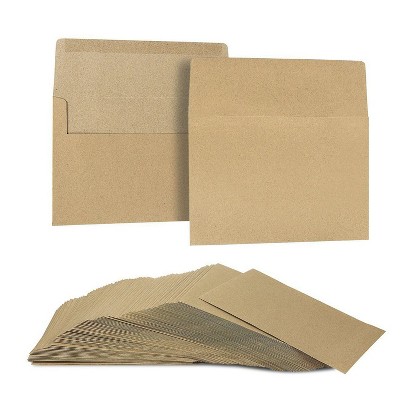 Juvale 100-Pack Brown Kraft Paper A7 Envelopes for 5"x7" Greeting Cards Photos Invites