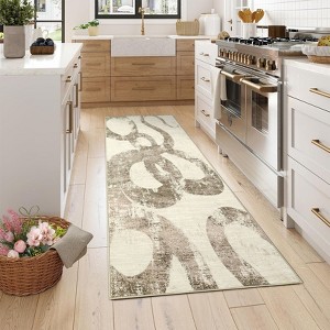 Snake Pattern Washable Rugs for Living Room Soft Low-Pile Foldable Thin Carpet for Bedroom Dining Home Decor - 1 of 4