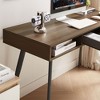 NicBex Expandable Writing Desk Modern Home Office Desks with Pull-Out Front Drawer and Steel Frame for Living Room, Office - 2 of 4